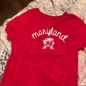 University of Maryland ruffle t shirt